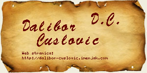 Dalibor Ćuslović vizit kartica